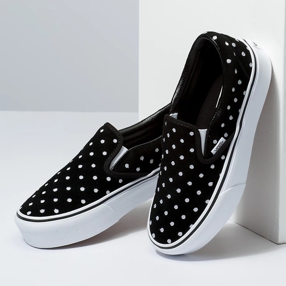 Vans Shoes - VANS Vans Classic Slip-On Platform (Suede Polka Dot)
Black/True White